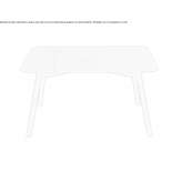 Square stone garden table Pavie