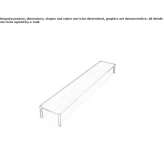 Rectangular garden table made of powder-coated steel Ennetach