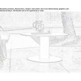 Round steel garden table Quebrada
