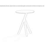 Round teak garden table Cambiano