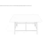Square garden table made of natural stone Sonchamp