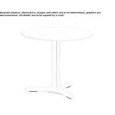 Round garden side table made of HPL Antelope