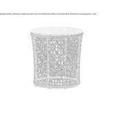Round garden table made of powder-coated aluminum Ponca