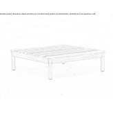 Square teak garden table Baradili