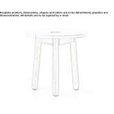 Low round coffee table made of marble Hombeek
