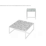 Faience garden table Newstead