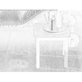 Square garden table made of powder-coated aluminum Jayena