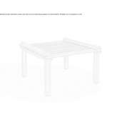 Square garden table made of solid wood Robella