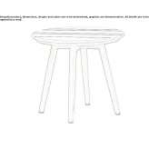Round teak garden table Murguia