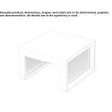 Square aluminum coffee table Tecamac