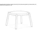 Okrągły aluminiowy stolik ogrodowy Uthlede