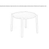 Round resin coffee table Balcani
