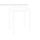 Round garden table made of painted metal Tuchin