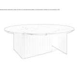 Low round coffee table made of marble and steel Tupambae