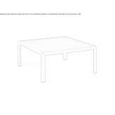 Square resin garden table Moil