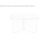 Low square coffee table with a marble and steel base Tupambae