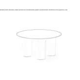 Low round coffee table made of polyethylene Shepley