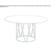 Round garden table made of galvanized steel Grajduri
