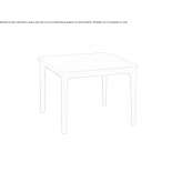 Square technopolymer coffee table Canaro