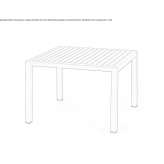 Square garden table made of polypropylene Rimbey