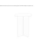 Square, high steel side table Tupambae