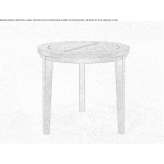 Iroko round garden side table Dumenza