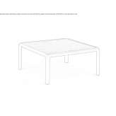 Square glass garden table Moil