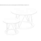Round garden side table made of HPL Bussang