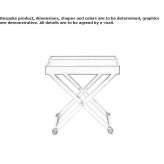 Rectangular coffee table with tray Aluksne