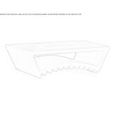Rectangular coffee table made of polyethylene Aquileia