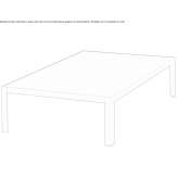 Prostokątny aluminiowy stolik kawowy Cruces