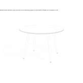 Low round garden table Hotamis