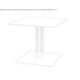Square, steel garden table Suesel
