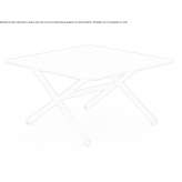Low square aluminum coffee table Gabiano