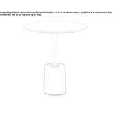 Hexagonal garden table Cazaubon