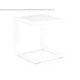 Square aluminum garden table Sceaux