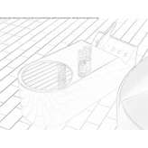 Rectangular garden table with tray Seui