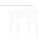 Low teak garden table Galva
