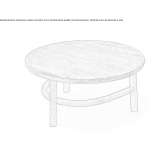 Iroko round garden side table Vinninga