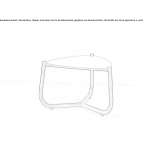 Triangular garden table made of steel and HPL Kalyazin