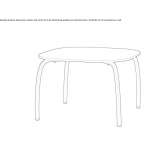 Square garden table Dolo