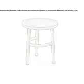 Iroko round garden side table Vinninga