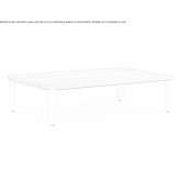 Niski stolik ogrodowy z aluminium i drewna Brez