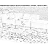 Low square ash garden table Suisio