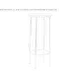 High side table in wood and steel with rope Esiroglu