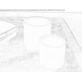 Round garden table with tray Seui