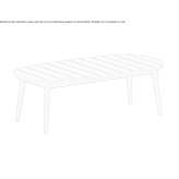 Oval teak coffee table Galva