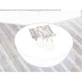 Low round coffee table made of polyethylene Gingst