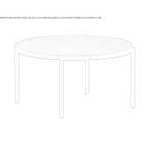 Low garden table made of powder-coated aluminum Gaggenau