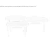 Low coffee table made of powder-coated aluminum Lubon